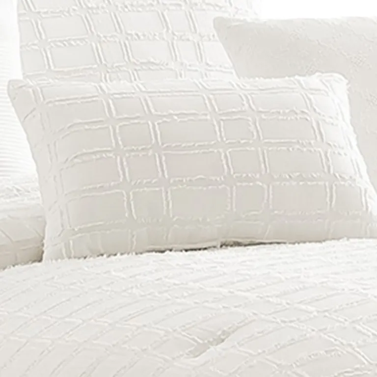 6 Piece Cotton King Comforter Set with Fringe Details Photo 3