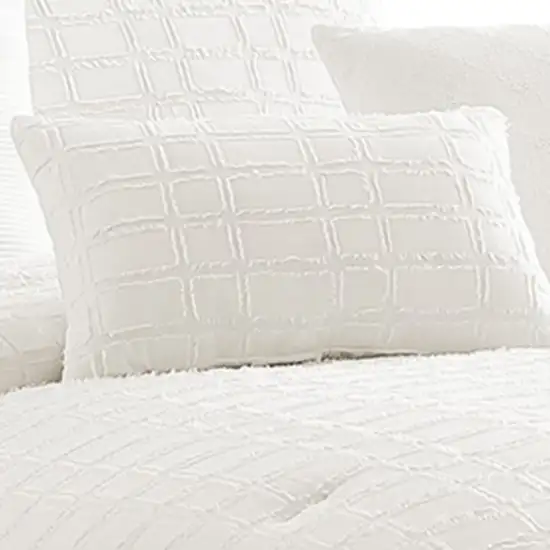 6 Piece Cotton King Comforter Set with Fringe Details Photo 3
