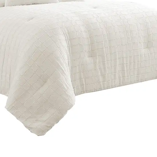 6 Piece Cotton King Comforter Set with Fringe Details Photo 2