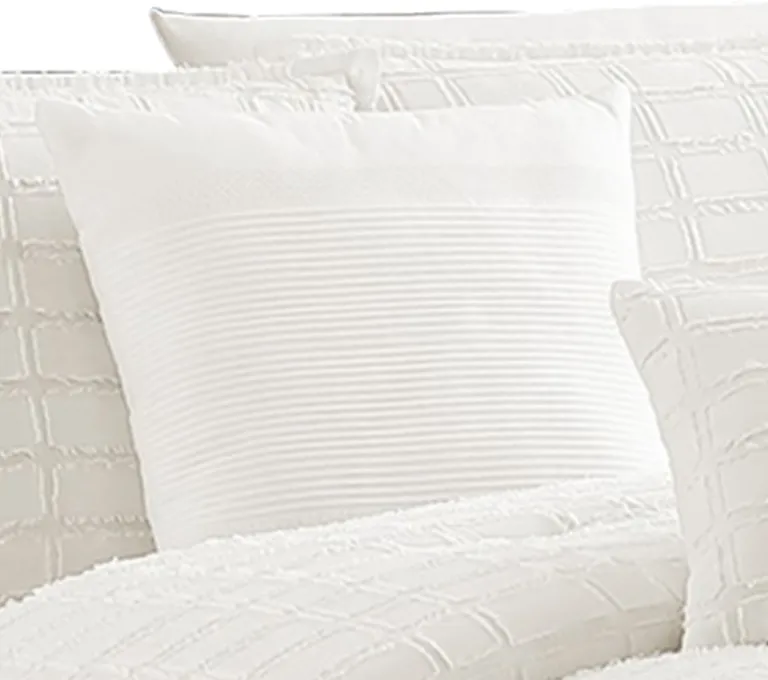 6 Piece Cotton King Comforter Set with Fringe Details Photo 5