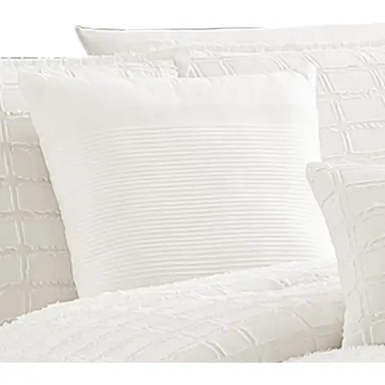 6 Piece Cotton King Comforter Set with Fringe Details Photo 5