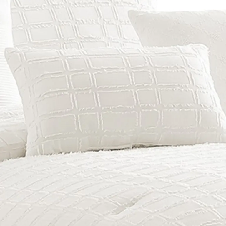 7 Piece Cotton Queen Comforter Set with Fringe Details Photo 3