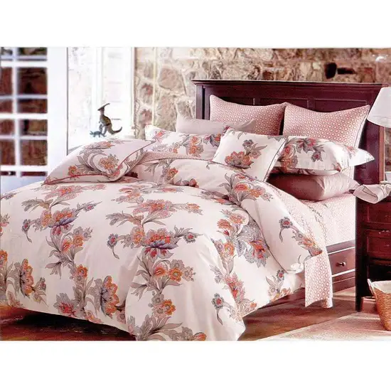 Twin Size 4 Piece Duvet Cover Sheets Set, Abloom Photo 2