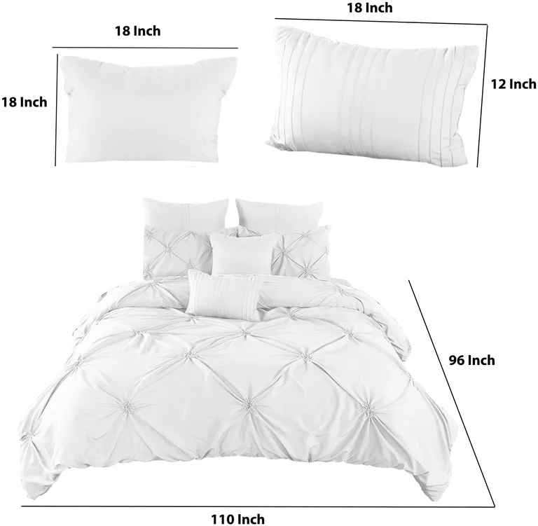 8 Piece King Polyester Comforter Set with Diamond Tufting Photo 5