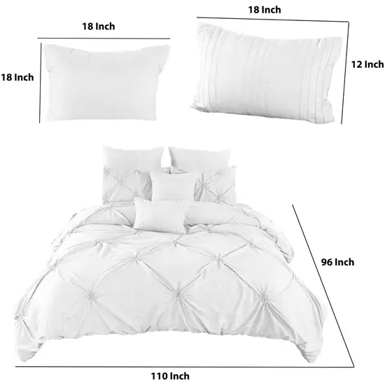 8 Piece King Polyester Comforter Set with Diamond Tufting Photo 5