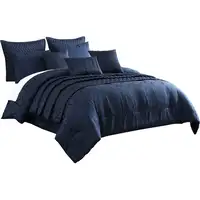 Photo of 10 Piece King Polyester Comforter Set with Geometric Oblong Print