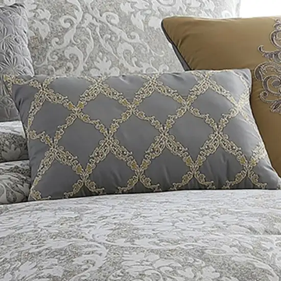 9 Piece King Polyester Comforter Set with Medallion Print Photo 3