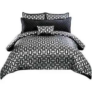 Photo of 6 Piece Polyester King Comforter Set with Geometric Print