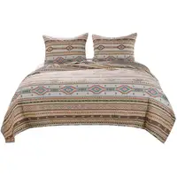 Photo of 2 Piece Polyester Twin Quilt Set, Kilim Pattern