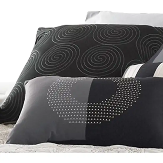 7 Piece Queen Cotton Comforter Set with Geometric Print Photo 4