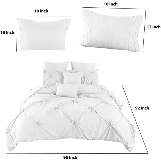 8 Piece Queen Polyester Comforter Set with Diamond Tufting Photo 5