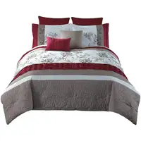 Photo of 8 Piece Queen Polyester Comforter Set with Floral Print