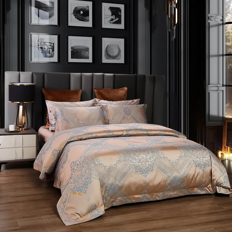 6 Piece Set Jacquard Size Bedding by Dolce Mela Photo 2