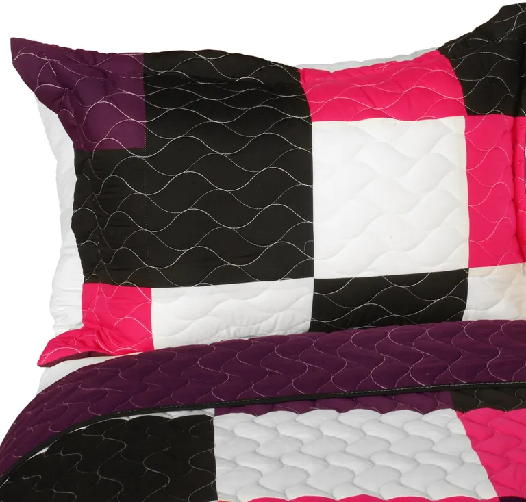 Afterglow - 3PC Vermicelli - Quilted Patchwork Quilt Set (Full/ Size) Photo 2