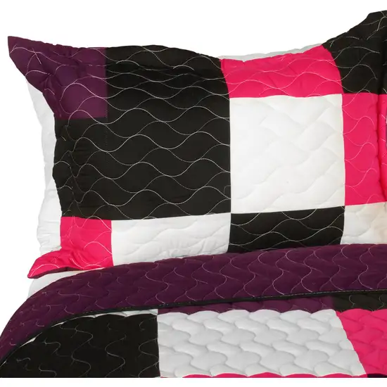 Afterglow - 3PC Vermicelli - Quilted Patchwork Quilt Set (Full/ Size) Photo 3