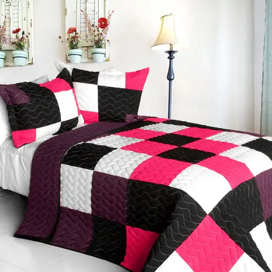 Afterglow - 3PC Vermicelli - Quilted Patchwork Quilt Set (Full/ Size) Photo 1