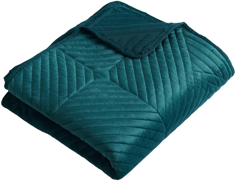 Ahab 60 x 50 Quilted Throw Blanket, Polyester Filling, Dutch Velvet Photo 2
