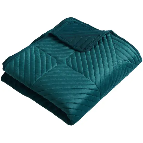 Ahab 60 x 50 Quilted Throw Blanket, Polyester Filling, Dutch Velvet Photo 2