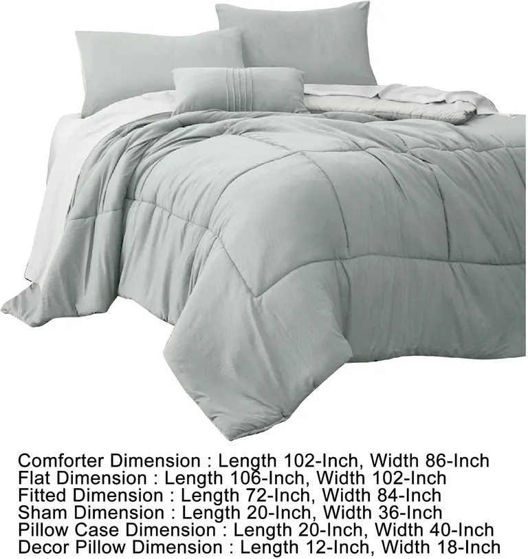 Alice 8 Piece California King Comforter Set, Light By The Urban Port Photo 5