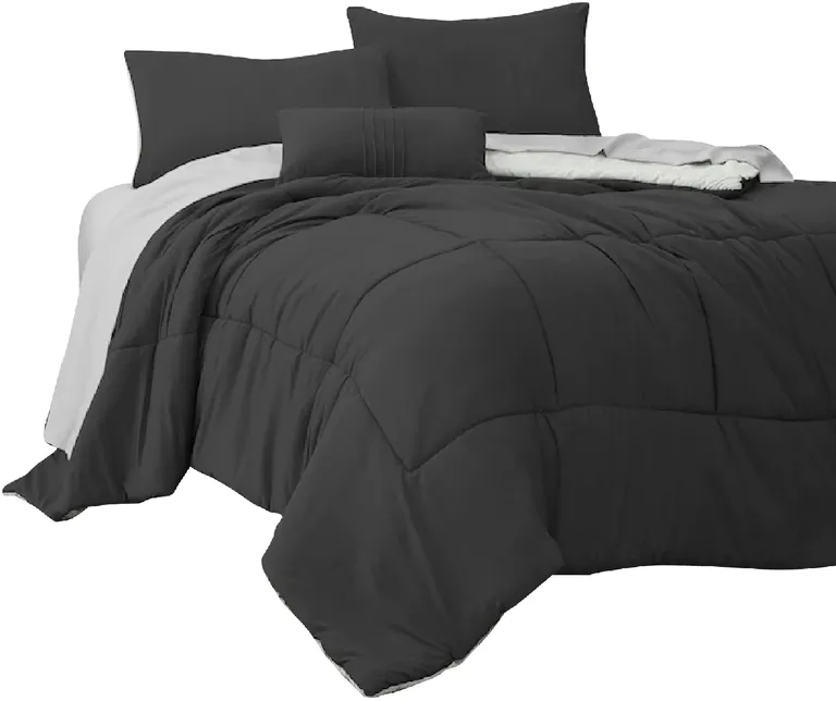 Alice 8 Piece Full Comforter Set, Soft Dark By The Urban Port Photo 1