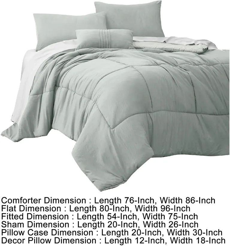 Alice 8 Piece Full Comforter Set, Soft Light Gray By The Urban Port Photo 5