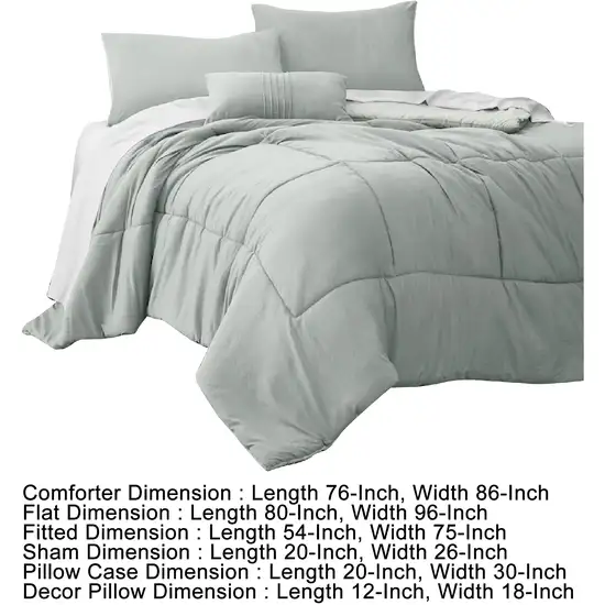 Alice 8 Piece Full Comforter Set, Soft Light Gray By The Urban Port Photo 5