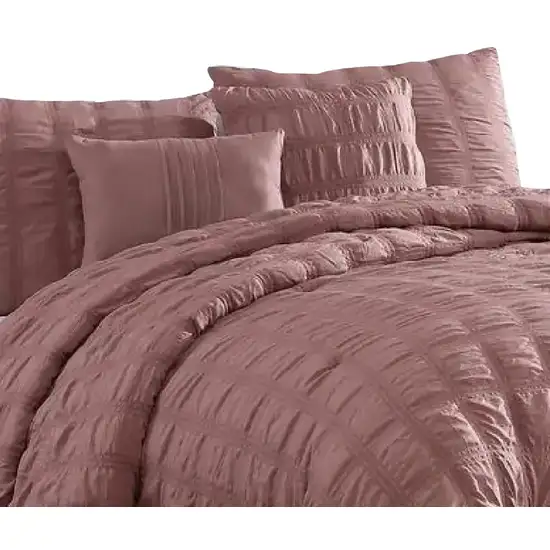 Alice 5 Piece King Comforter Set, Textured, The Urban Port Photo 2