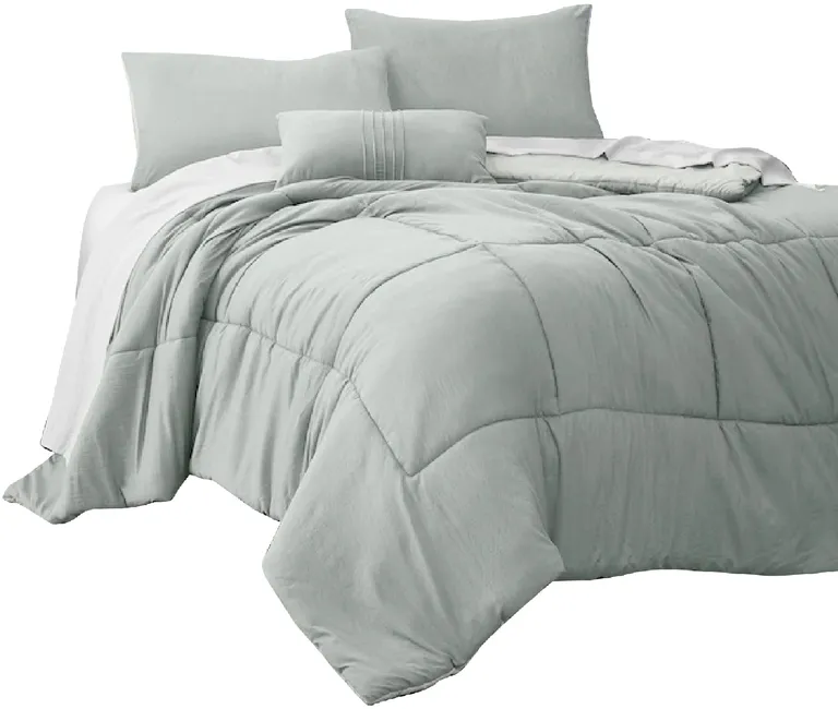 Alice 8 Piece Queen Comforter Set, Soft Light By The Urban Port Photo 3