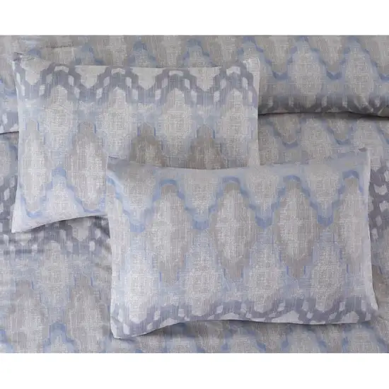 Andria 10 Piece King Size Comforter and Coverlet Set The Urban Port, Blue and Gray Photo 10