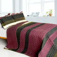 Photo of Angels Walk on Through - 3PC Vermicelli-Quilted Patchwork Quilt Set (Full/Queen Size)