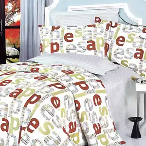 Photo of Apple Letter - 100% Cotton 5PC Comforter Set (Queen Size)