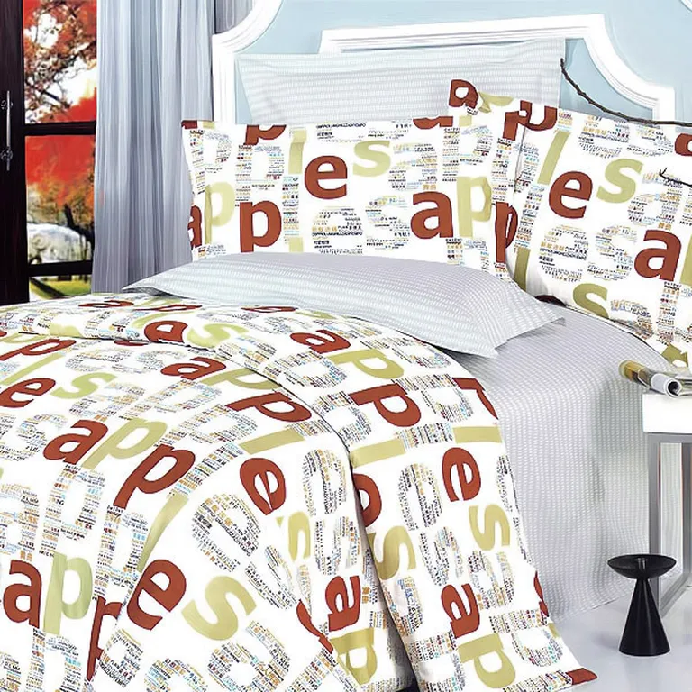 Apple Letter - Luxury 7PC Bed In A Bag Combo 300GSM (Full Size) Photo 1