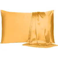 Photo of Apricot Dreamy Set Of 2 Silky Satin Standard Pillowcases
