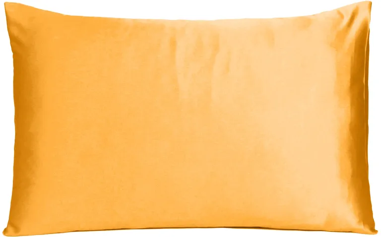 Apricot Dreamy Set Of 2 Silky Satin Standard Pillowcases Photo 2