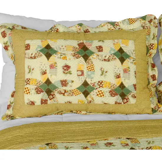 Autumn in Countryside -  Cotton 3PC Vermicelli-Quilted Patchwork Quilt Set (Full/Queen Size) Photo 3