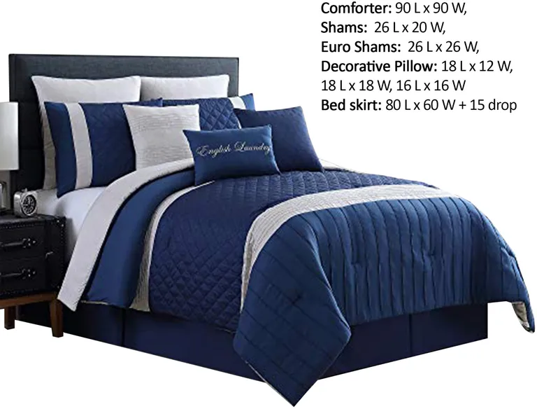 Basel Pleated Queen Comforter Set with Diamond Pattern The Urban Port Photo 2