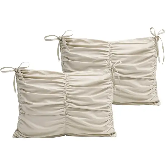 Beige Queen Polyester 180 Thread Count Washable Down Comforter Set Photo 4