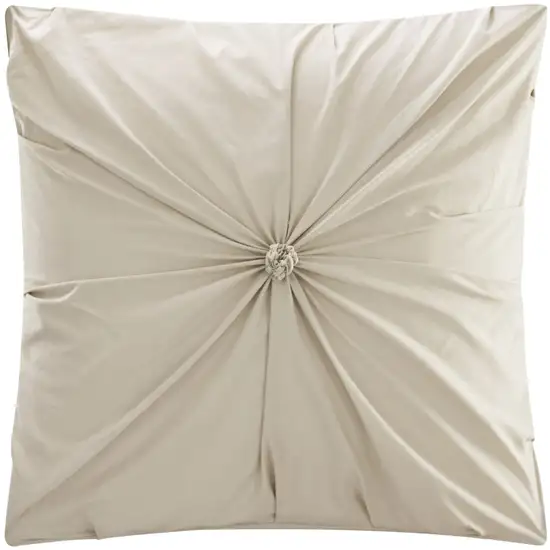 Beige Twin PolYester 180 Thread Count Washable Down Comforter Set Photo 3