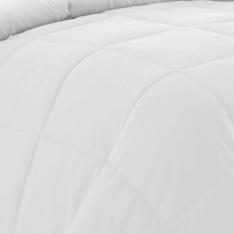 Beth Reversible Microfiber Queen Comforter, Squared Stitching Photo 3