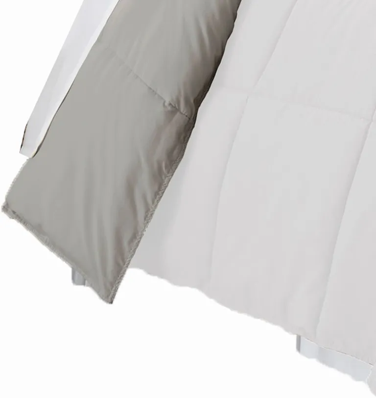 Beth Reversible Microfiber Queen Comforter, Squared Stitching Photo 4