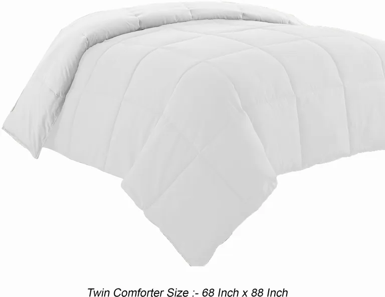 Beth Reversible Microfiber Twin Comforter, Squared Stitching Photo 5