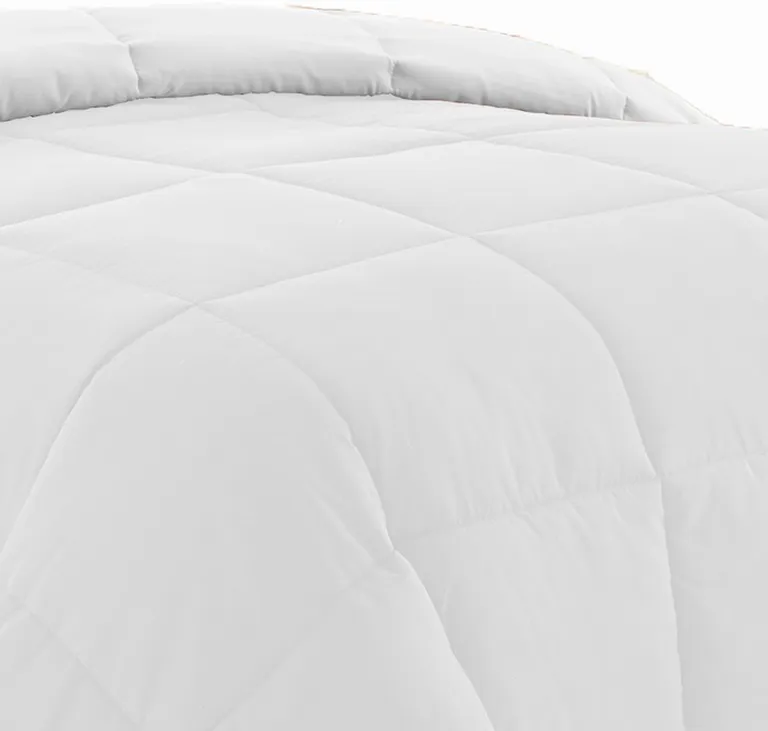 Beth Reversible Microfiber Twin Comforter, Squared Stitching Photo 2