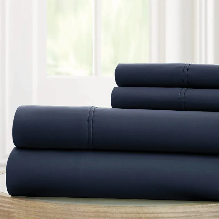 Bezons 4 Piece California King Microfiber Sheet Set with 1800 Thread Count Photo 2