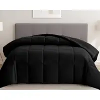 Photo of Black  Box Stitch Microfiber Down Alternative Comforter