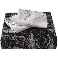 Photo of Black Gray And White  Microfiber 1400 Thread Count Machine Washable Duvet Cover Set