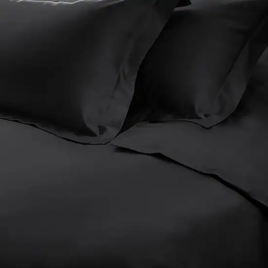 Black Queen Cotton Blend 650 Thread Count Washable Duvet Cover Set Photo 2