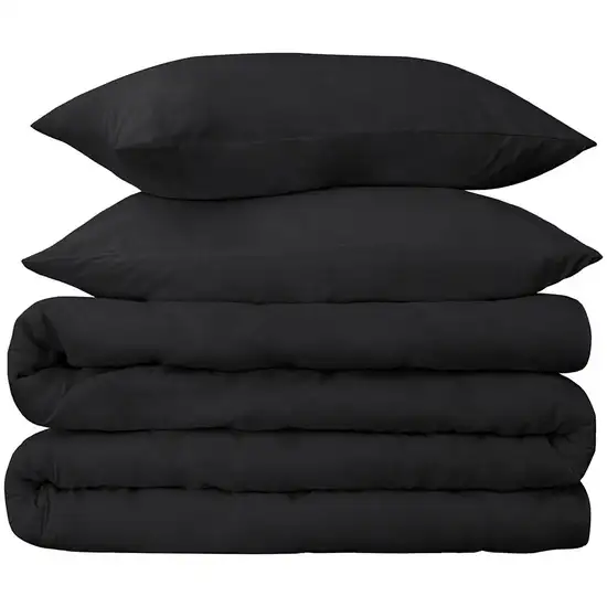 Black Queen Cotton Blend 650 Thread Count Washable Duvet Cover Set Photo 1