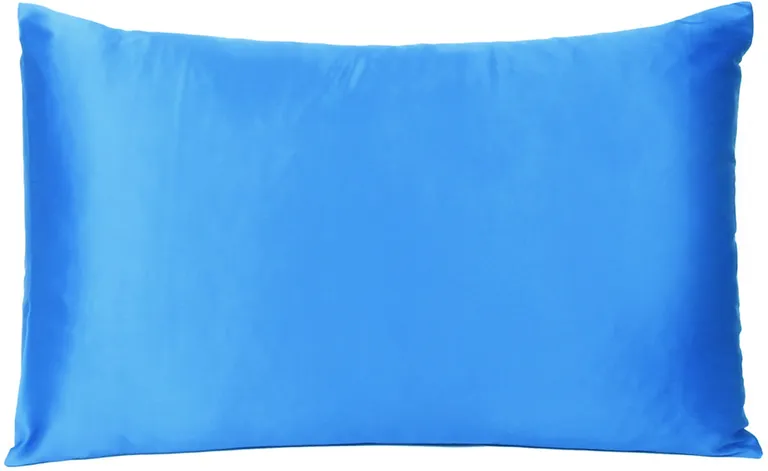 Blue Dreamy Set Of 2 Silky Satin King Pillowcases Photo 2