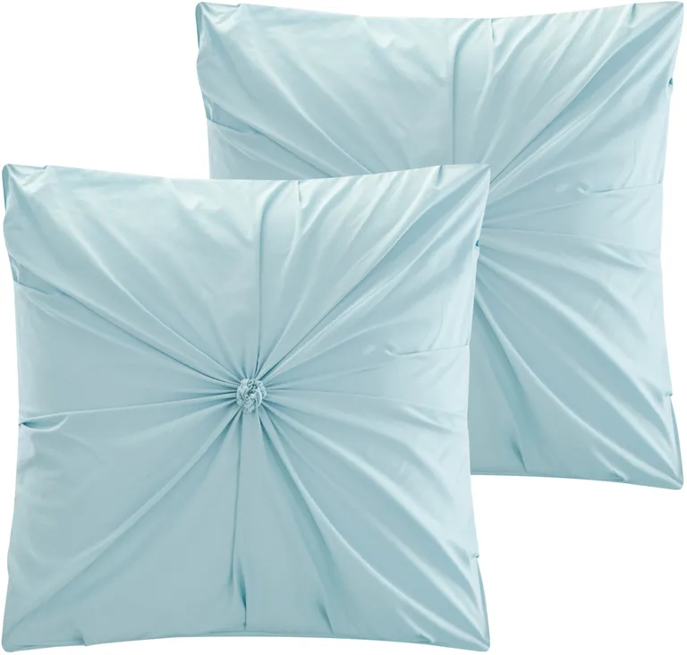 Blue King PolYester 180 Thread Count Washable Down Comforter Set Photo 3