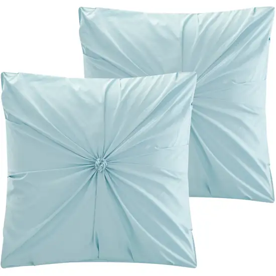 Blue King PolYester 180 Thread Count Washable Down Comforter Set Photo 3